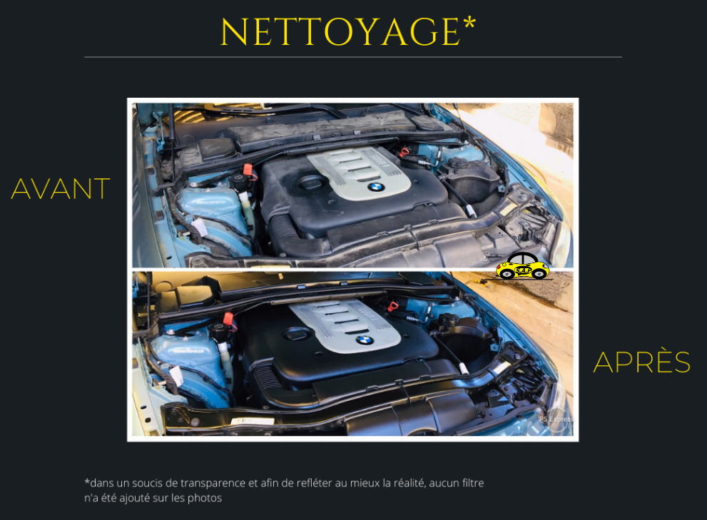 Nettoyage compartiment moteur BMW série 3 e93